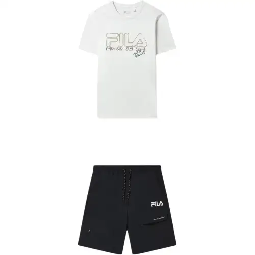 FILA Casual Sportswear Men's Cloud White+Jet Black