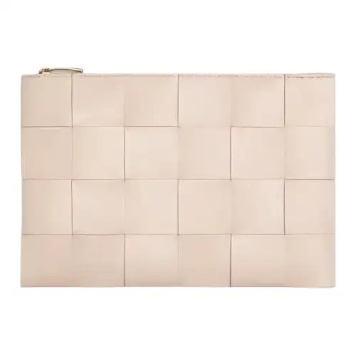 Bottega Veneta POUCH Cloud Bag Sheepskin With Cow Leather Clutch Small Women's Muskmelon Color