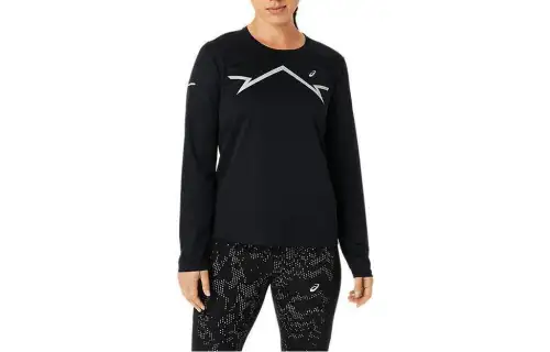 ASICS LITE SHOW T Shirts Women's Black Crew Neck Moderate Other