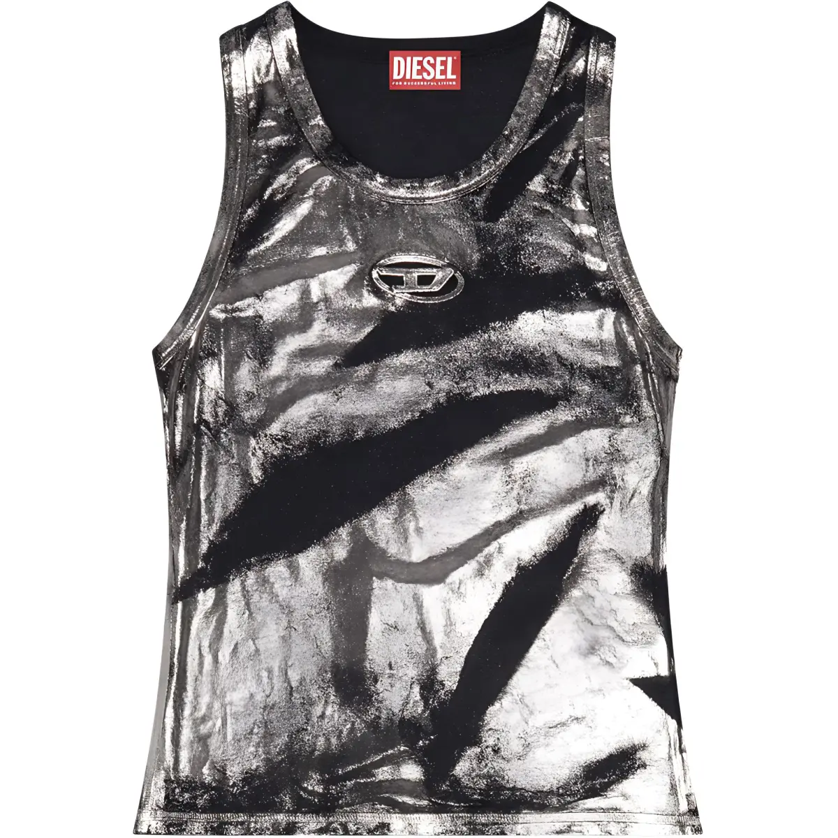 DIESEL FW24 Tank Top Women's Silver/Black