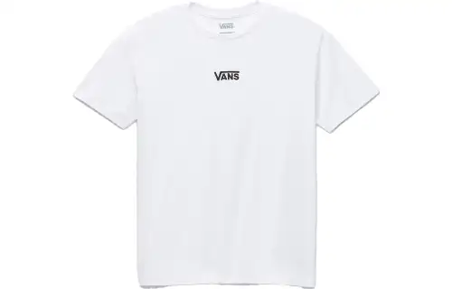 Vans T Shirts Women's White Crew Neck Moderate Straight Fit