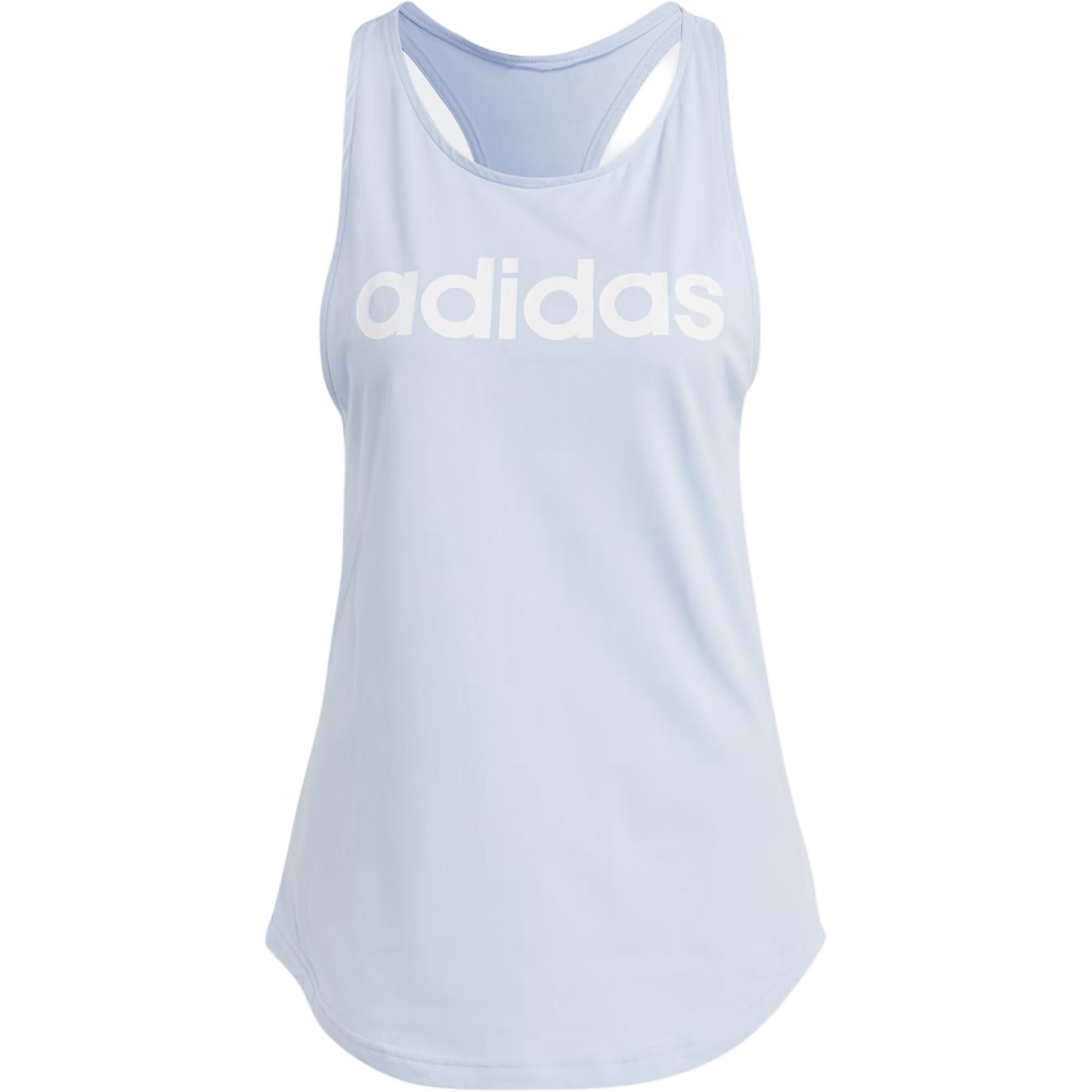 Adidas Essential Tank Tops Women's Blue Crew Neck Moderate Straight Fit