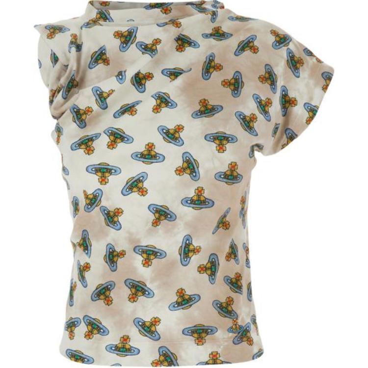 Женская футболка Vivienne Westwood Pattern (бежевая)
