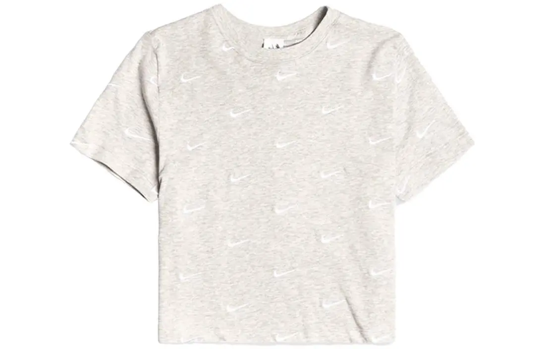 Nike Crop Tops Women's Gray Crew Neck Moderate