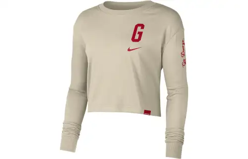 Nike T Shirts Women's Heather Gray Crew Neck Moderate Straight Fit