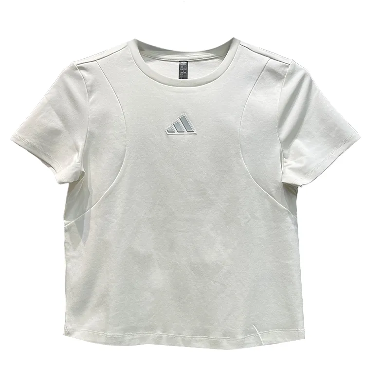 Adidas T-Shirts Women's White Crew Neck Moderate