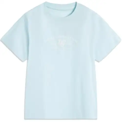 Li Ning Sports Trendy Collection Regular T Shirt Women's Light Sky Blue