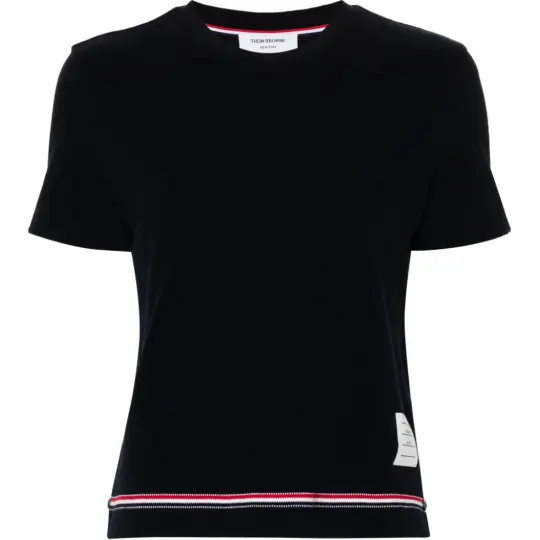 THOM BROWNE Stripe Detailed Knitted Top