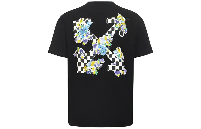 OFF-WHITE floral-print cotton T-shirt