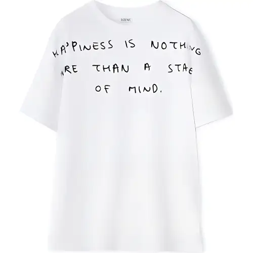 LOEWE Words Print T Shirt 'White'