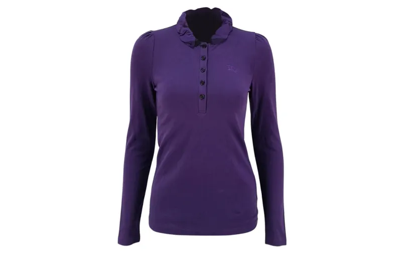 Burberry T Shirts Women's Purple Crew Neck Moderate Straight Fit