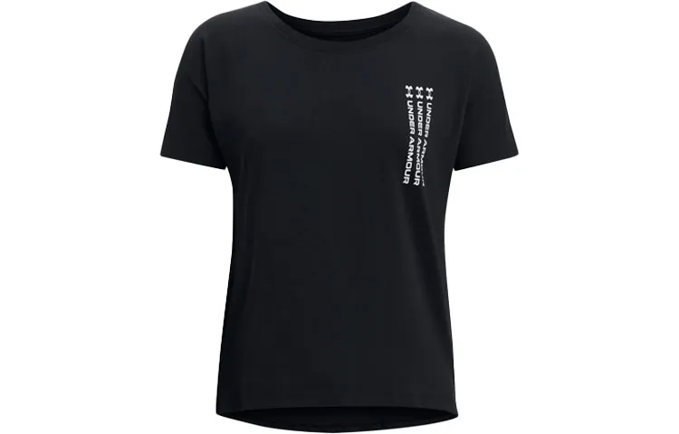 Under Armour Drop Shoulder Sleeve T Shirt Women's Black