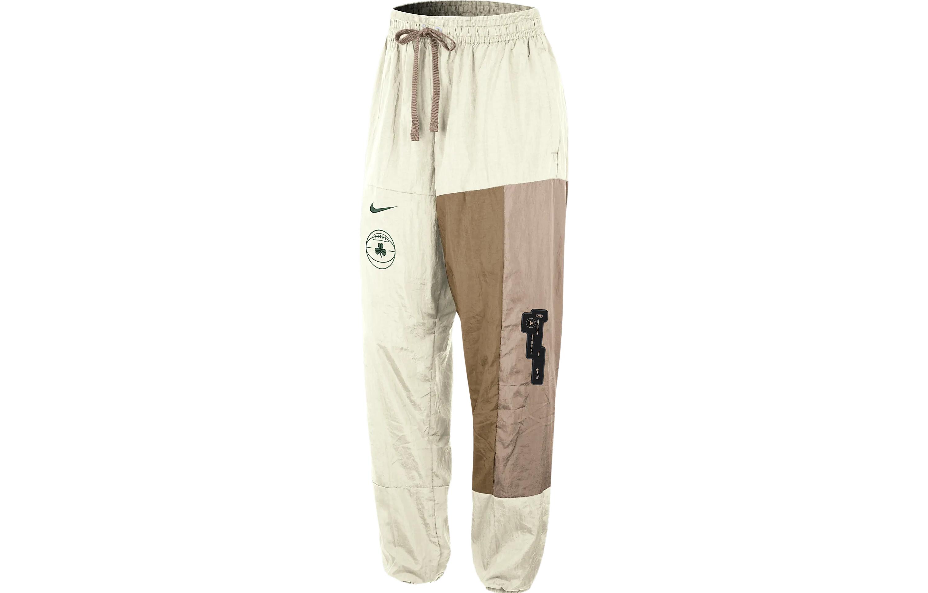 Nike Boston Celtics Starting 5 2023/24 Logo Logo Colorblock Drawstring Trousers City Edition 2023/24 Season Boston Celtics Men's Beige