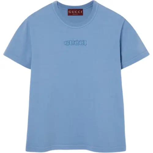 GUCCI T Shirts Women's Blue Crew Neck