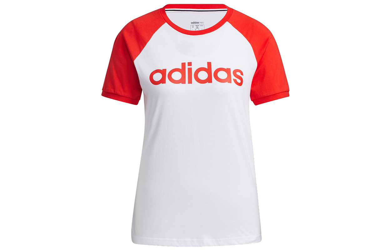Женская футболка adidas neo Essentials Linear Tee (белая) — фото 1