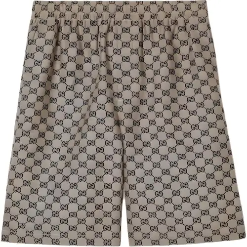 GUCCI Gg Linen Blend Shorts