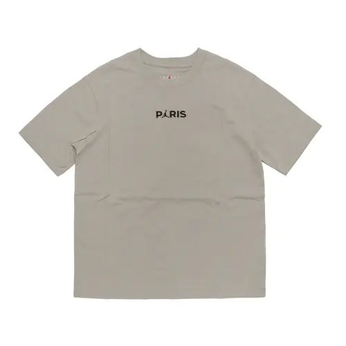 Jordan T Shirts Women's Light Gray Crew Neck Moderate Straight Fit