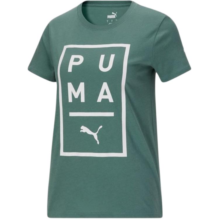 Женская футболка PUMA (зеленая)