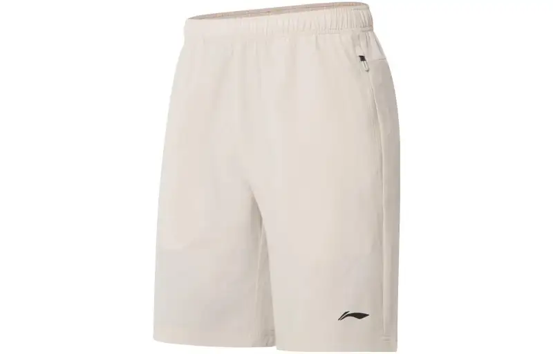 Li Ning Fitness Series Sports Shorts Men's Oat Gray Moderate