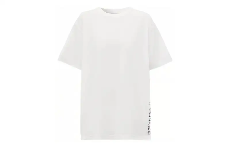 Burberry Women'ss Horseferry Print Cotton Oversized T Shirt White/Black