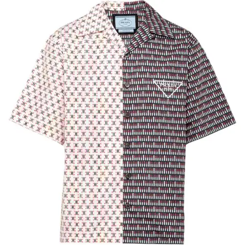 PRADA Shirts Men's Multicolor Lapel Moderate