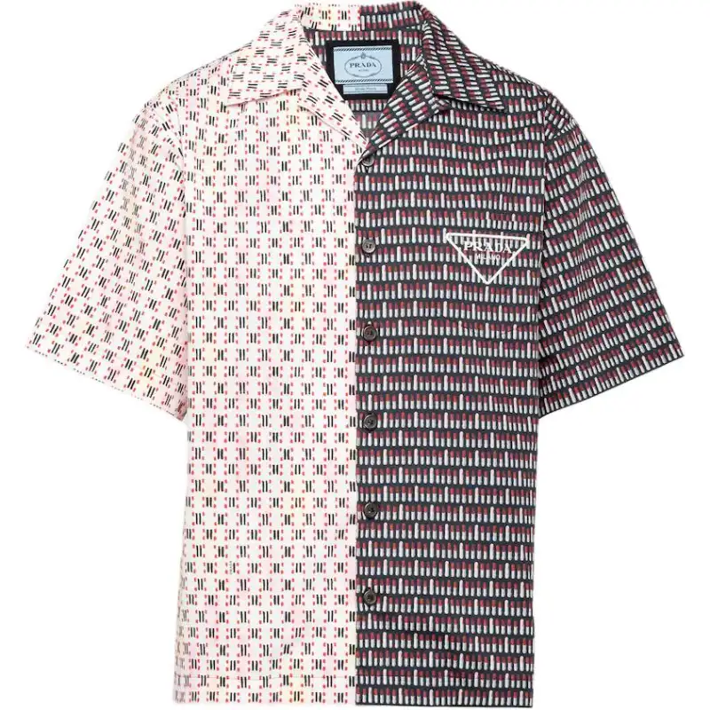 PRADA Shirts Men's Multicolor Lapel Moderate