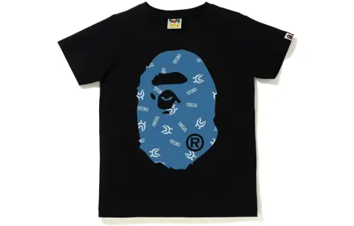 A BATHING APE Head Series T Shirts Women's Crew Neck Moderate Straight Fit