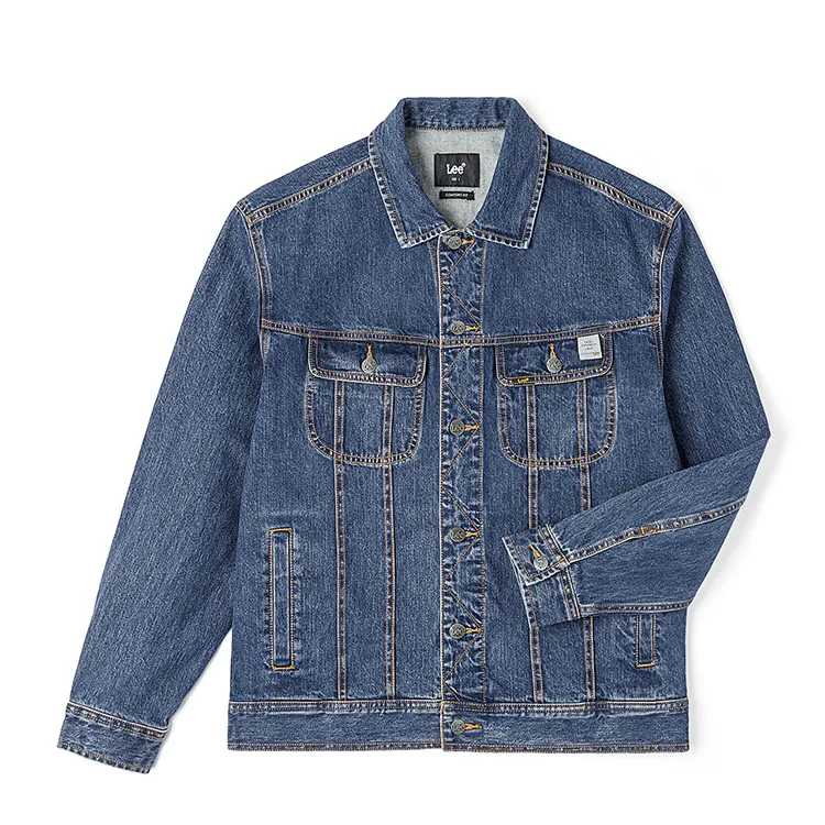 Lee Denim Jacket Men's Medium Dark Blue