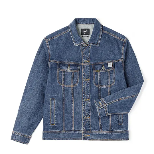 Lee Denim Jacket Men's Medium Dark Blue
