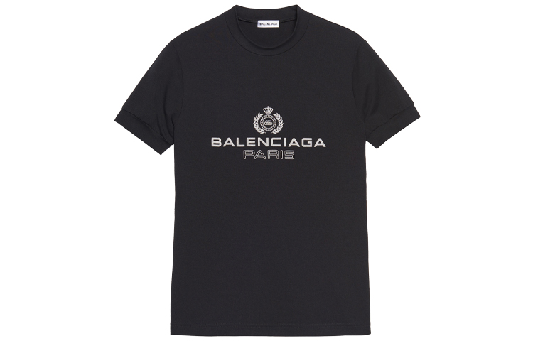 Женская футболка Balenciaga Logo Shirt (черная)