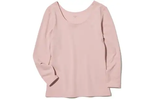 UNIQLO T Shirts Women's Pink Crew Neck Moderate Other