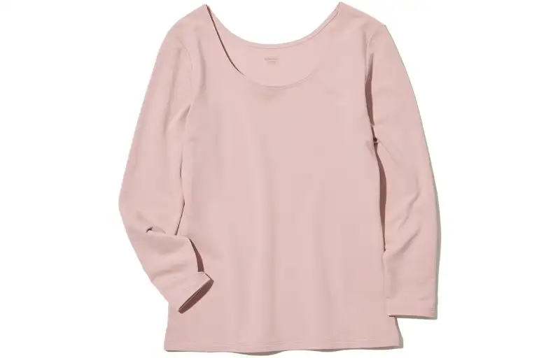 UNIQLO T Shirts Women's Pink Crew Neck Moderate Other