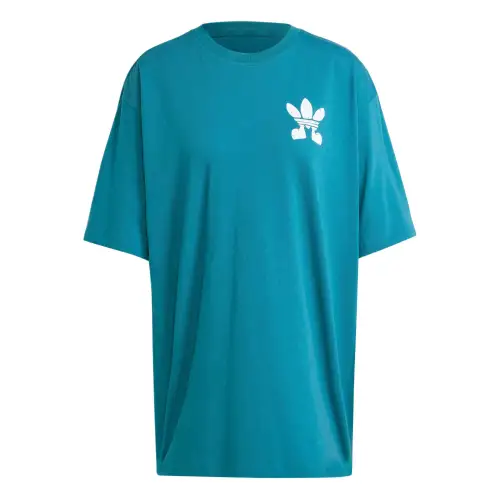 Adidas Originals Drop Shoulder Sleeve T Shirt Women's Traditional Cyan
