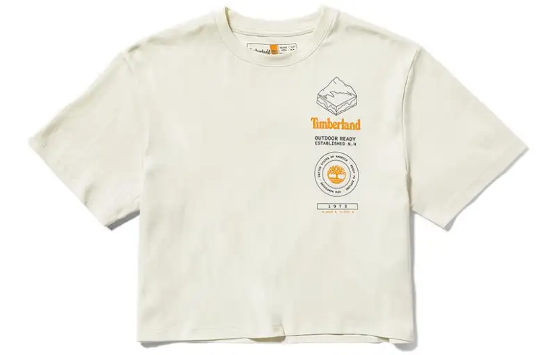Timberland T Shirt Women's Vintage White