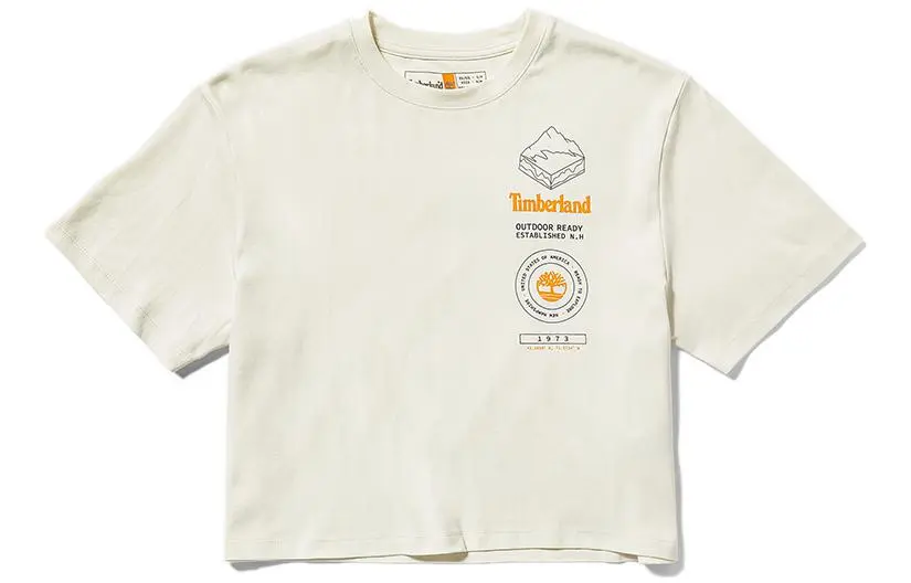 Timberland T Shirt Women's Vintage White