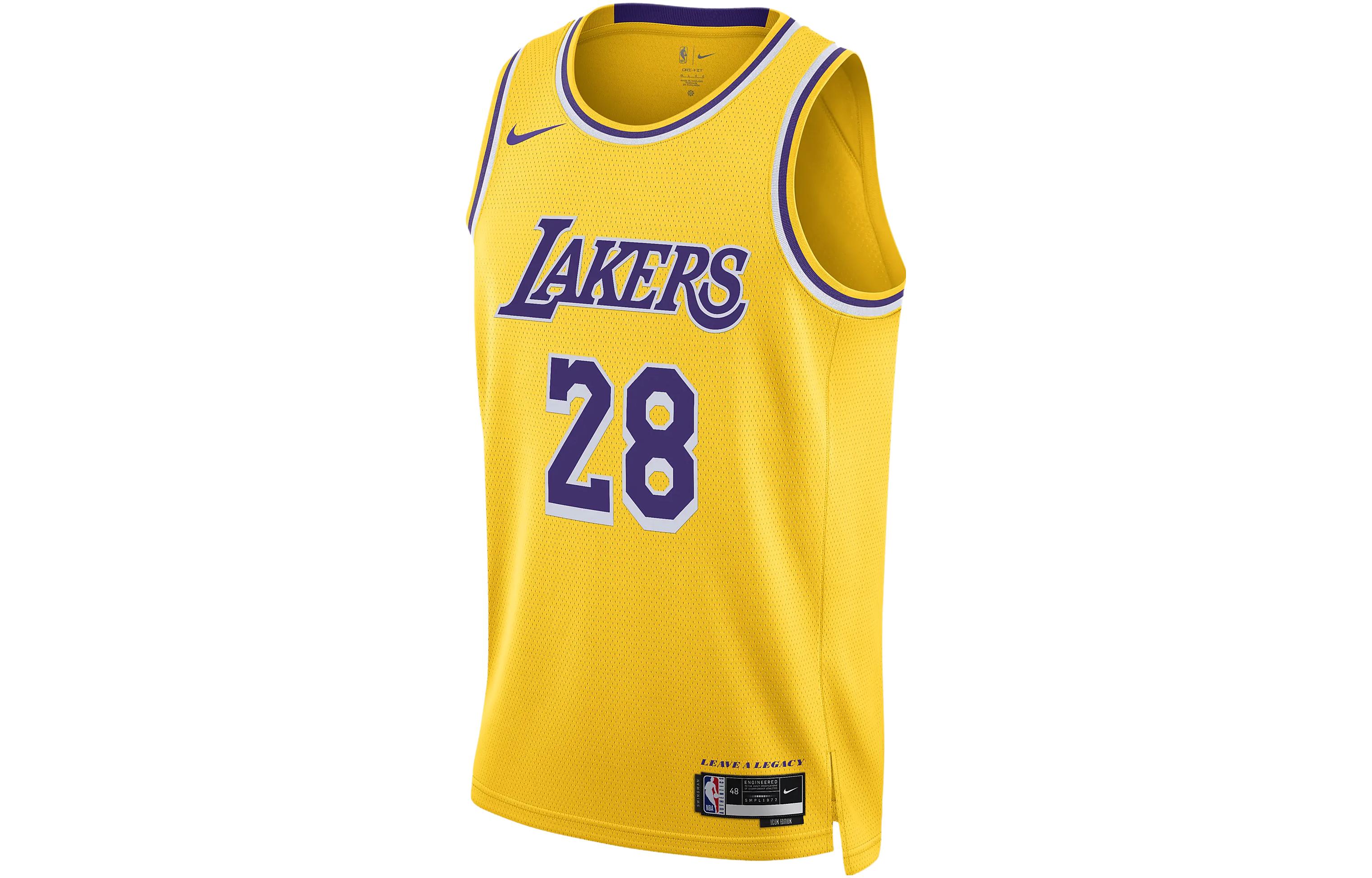 Nike Basketball Jerseys Men’s Yellow Moderate Straight Fit