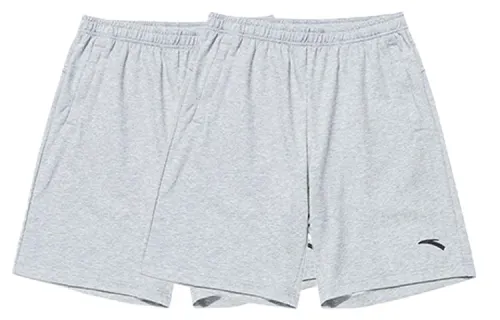 Anta Loose Fit Shorts Summer Men's 2 Pack Gray