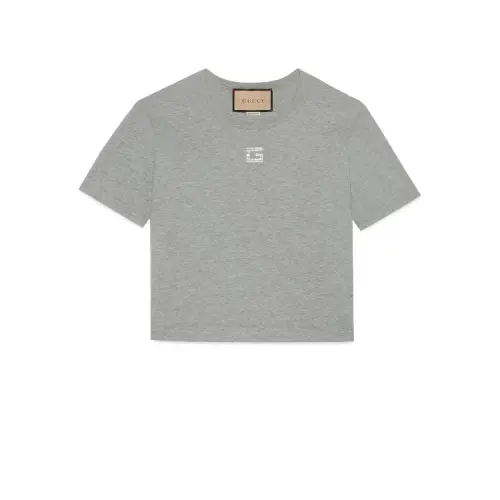 GUCCI G Embellished Cropped T-Shirt