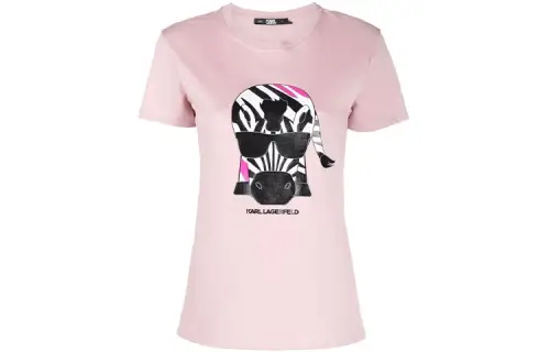 Karl Lagerfeld Karlimal Printed Crewneck T Shirt