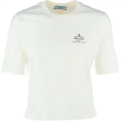 PRADA Logo print Cotton T shirt