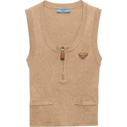 PRADA Cotton Knitted Tank Top