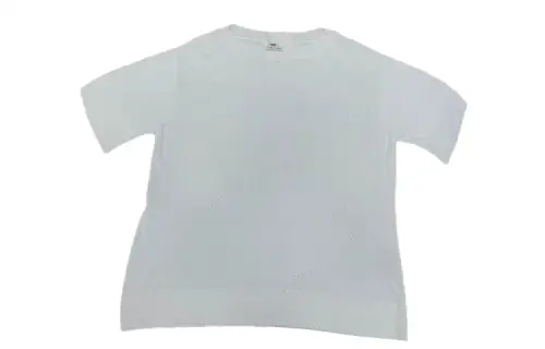 HERMES T Shirts Women's White Crew Neck Moderate Straight Fit