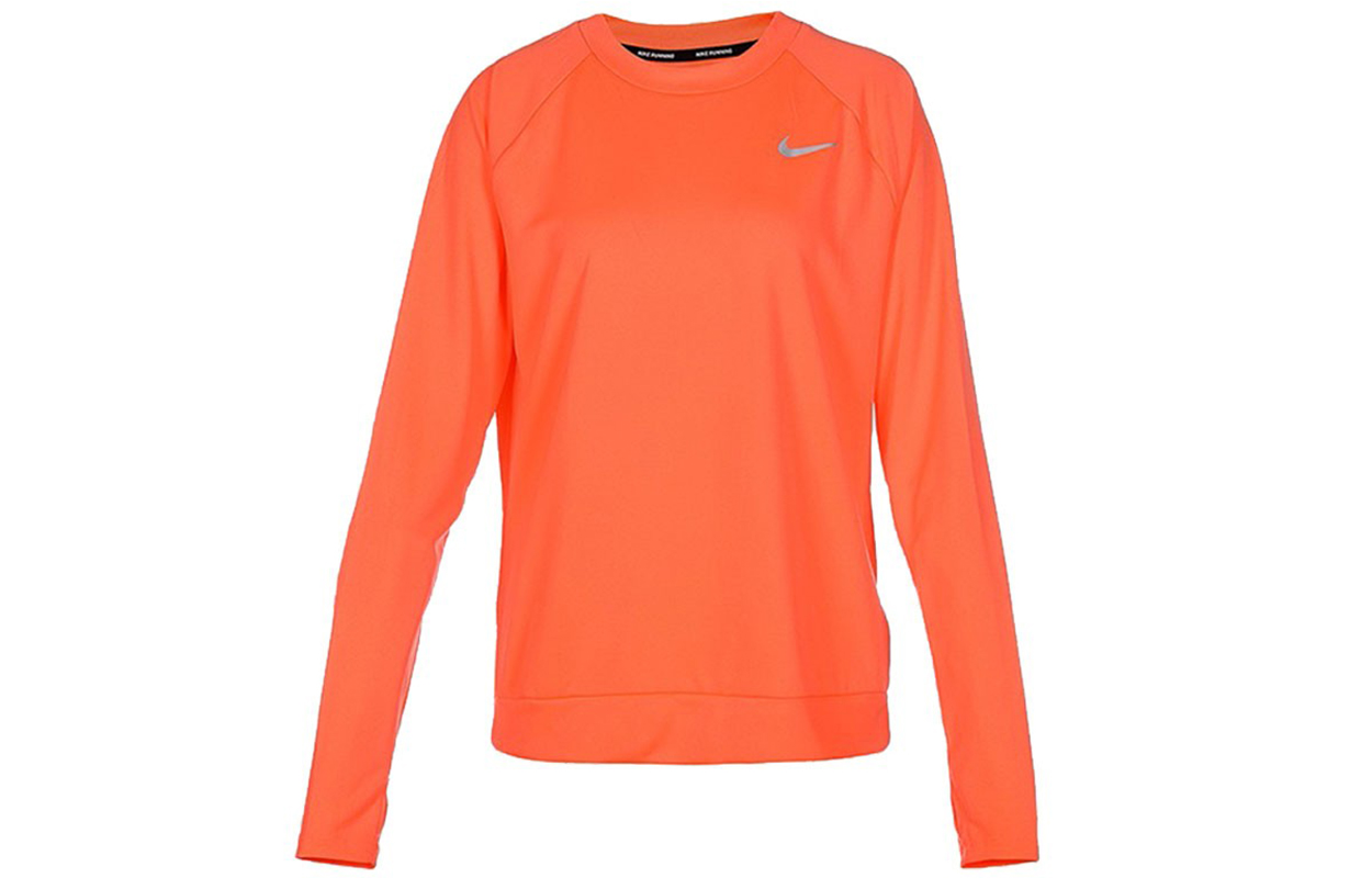 Женская футболка Nike AS W NK DF PACER Crew T (оранжевая) — фото 1