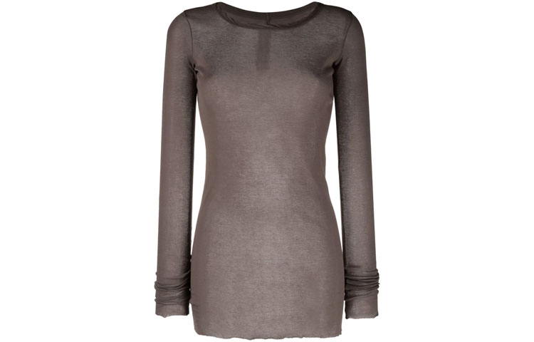 RICK OWENS Ribbed Longsleeved T shirt