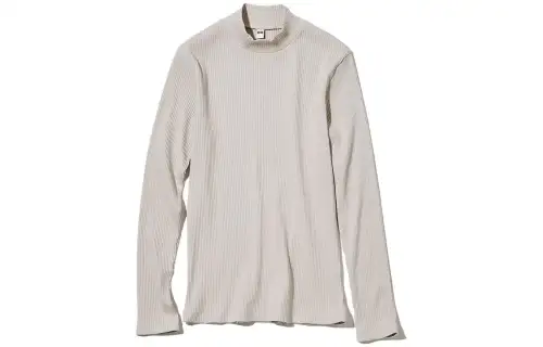 UNIQLO T Shirts Women's Light Gray Turtleneck Moderate Other