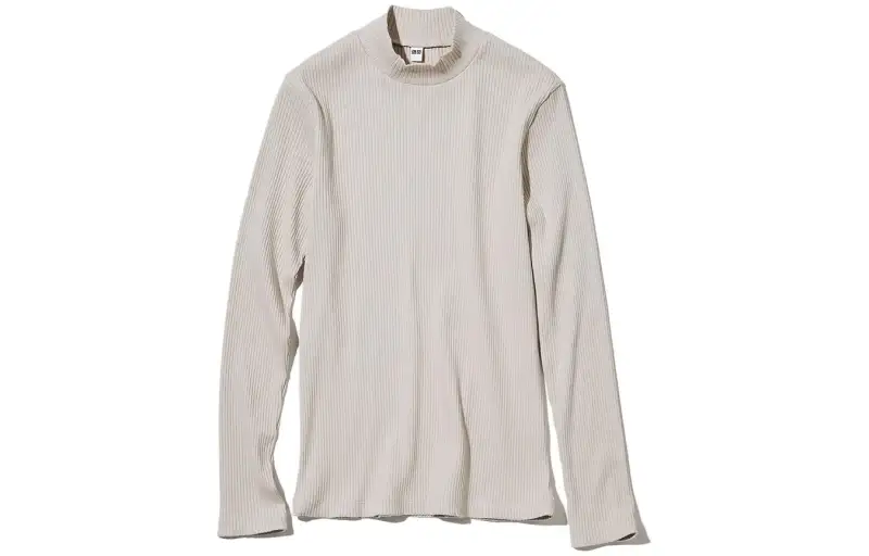 UNIQLO T Shirts Women's Light Gray Turtleneck Moderate Other