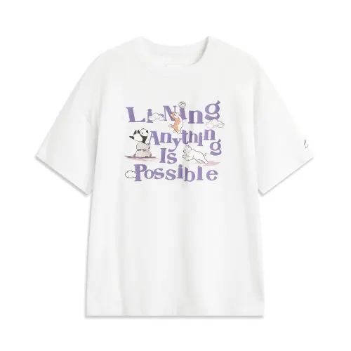 Li Ning Sports Life Collection T Shirt Women's Standard White