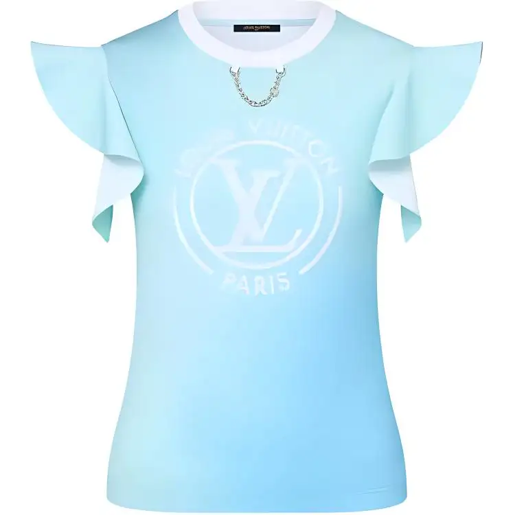 LOUIS VUITTON Lv Gradient Flounce Sleeve T-Shirt