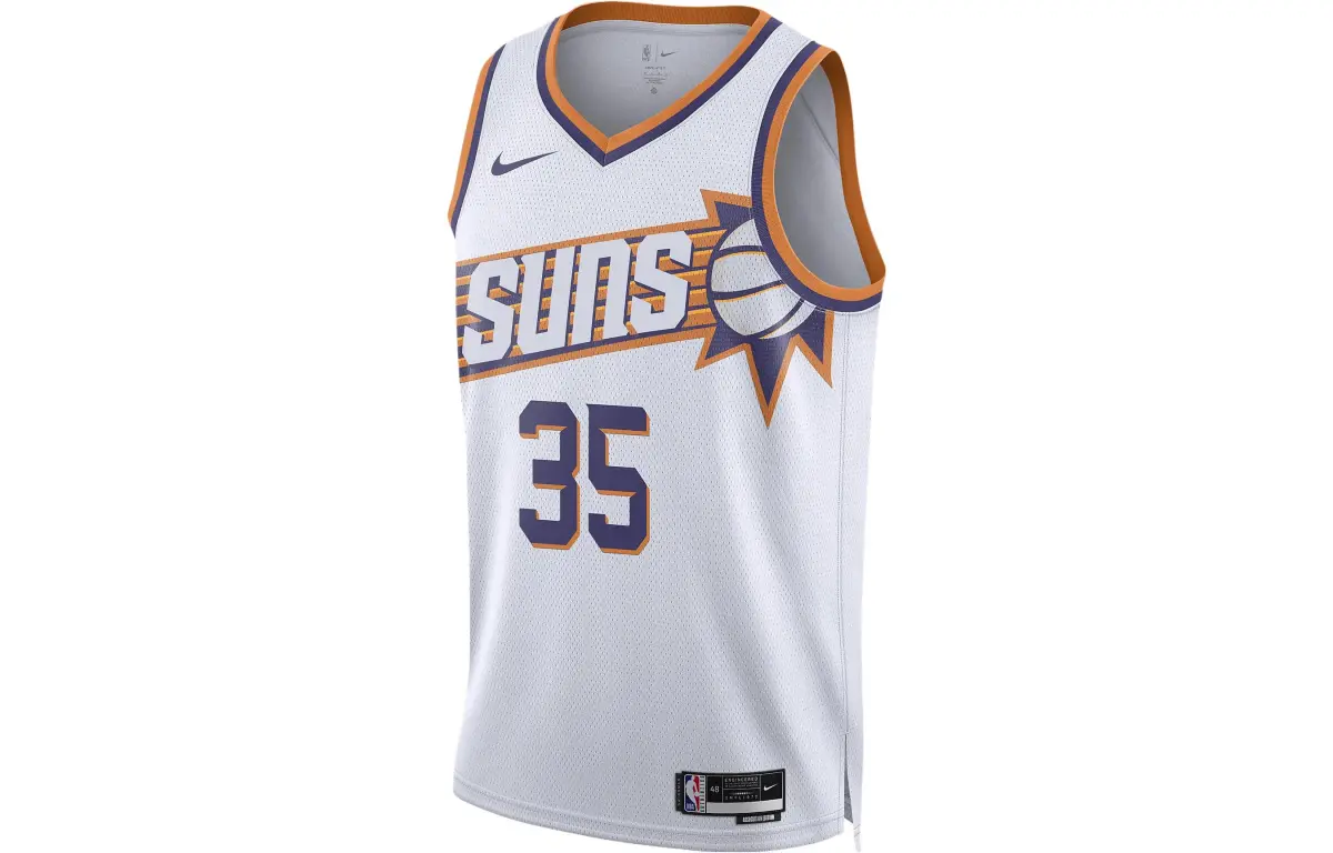 Nike Swingman Basketball Jersey Men's 2023 24 Season, Phoenix Suns, KD Size 35 White