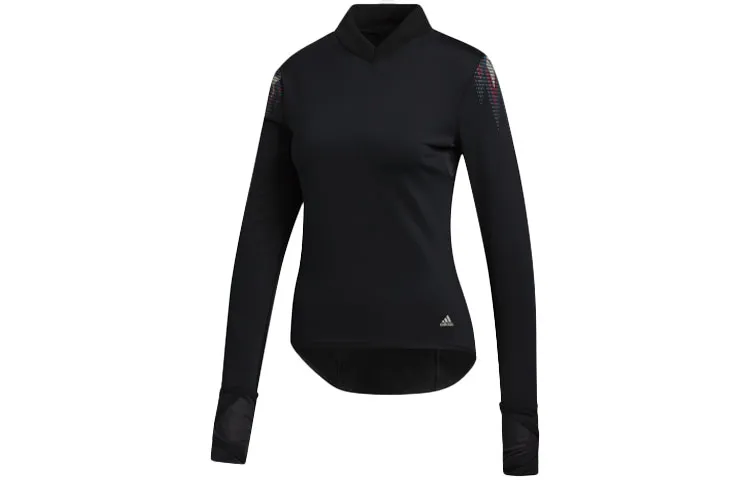 Adidas T-Shirts Women's Black Stand Collar Moderate Other